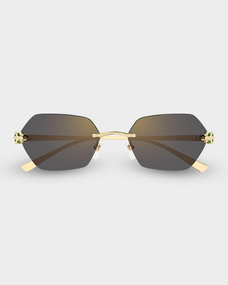 Panthère de Cartier 55mm Geometric Sunglasses by CARTIER