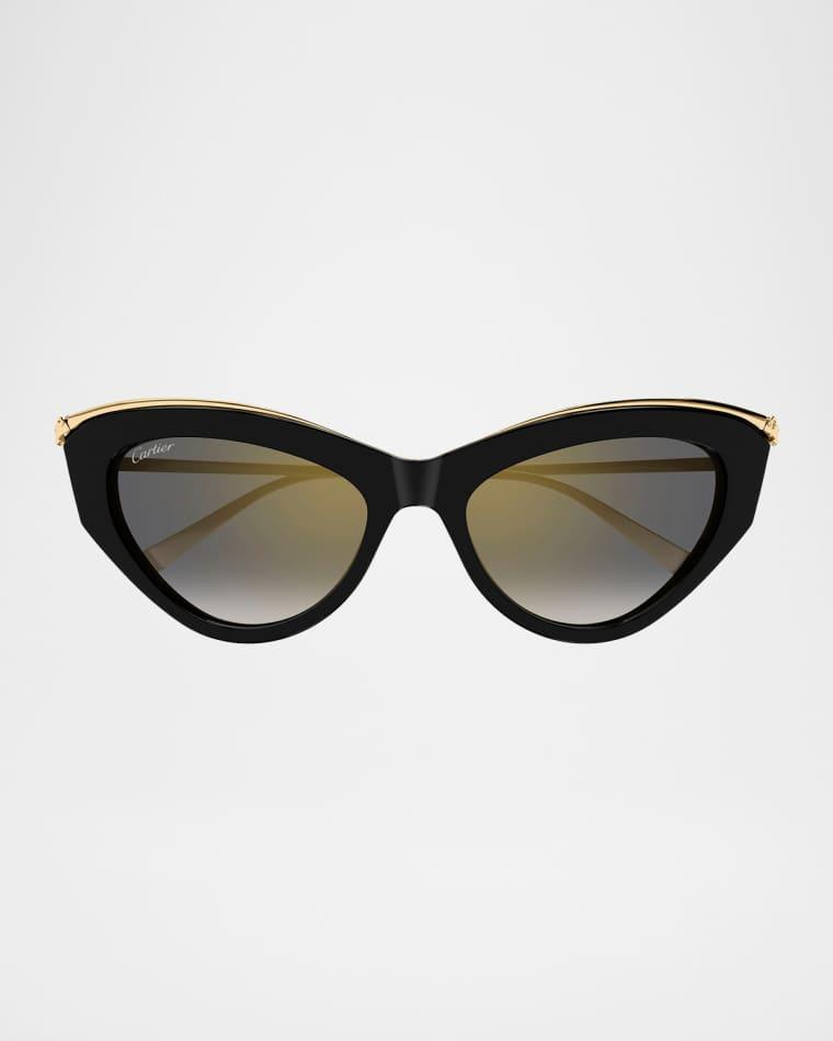 Panthere Acetate & Metal Cat-Eye Sunglasses by CARTIER
