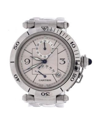 Pasha de Cartier GMT Power Reserve Automatic Watch in Stainless Steel 38mm by  CARTIER