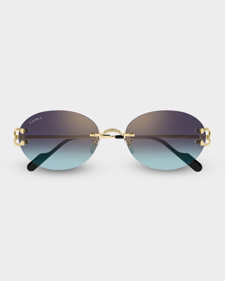 Première de Cartier 55mm Oval Sunglasses by CARTIER