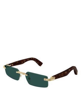 Premi&egrave;re de Cartier 24K Gold Plated Rectangular Sunglasses by CARTIER