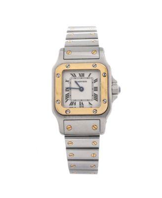 Santos de Cartier Galbee Quartz Watch in Stainless Steel and Gold 24mm by  CARTIER