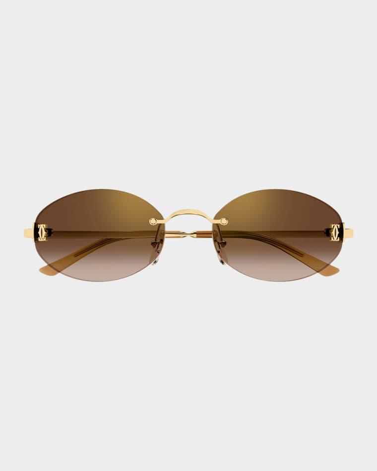 Signature C de Cartier 55mm Oval Sunglasses by CARTIER