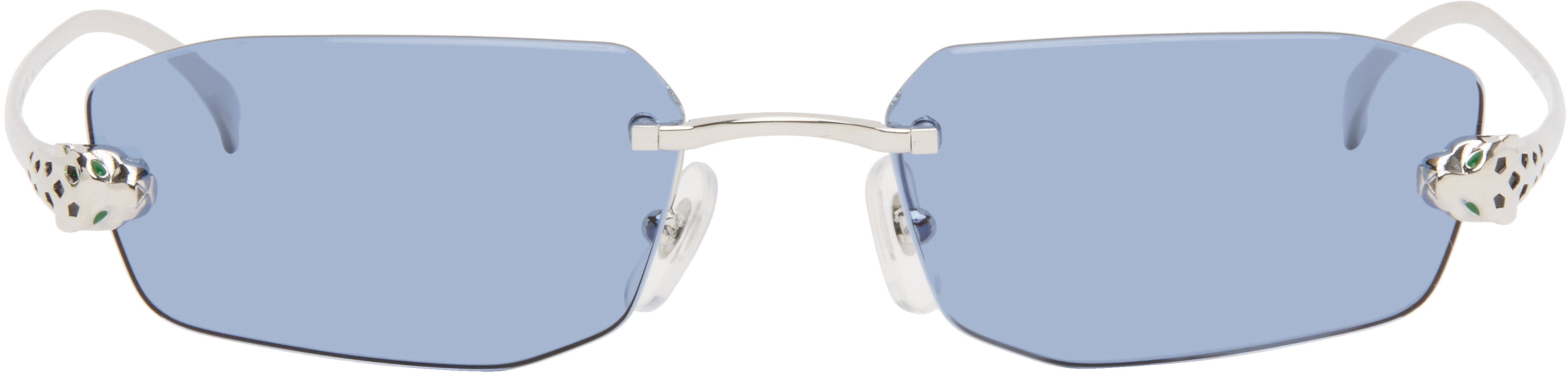 Silver 'Panthère de Cartier' Sunglasses by CARTIER