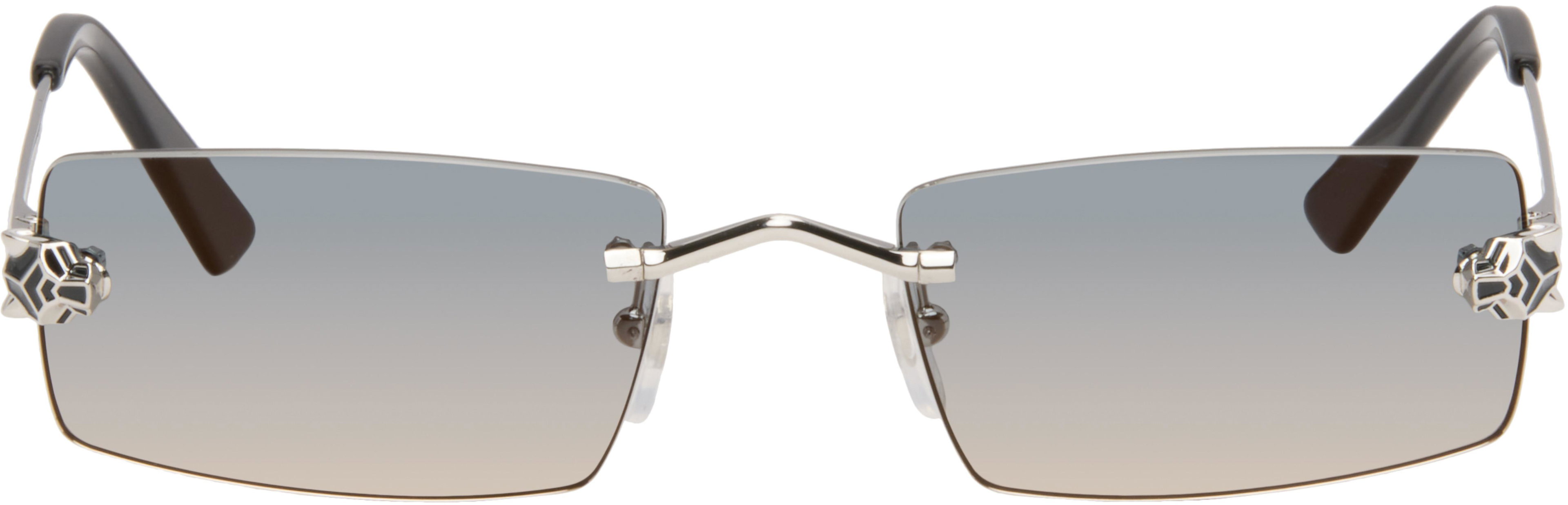 Silver 'Panthère de Cartier' Sunglasses by CARTIER Silver 'Panthère de Cartier' Sunglasses by CARTIER