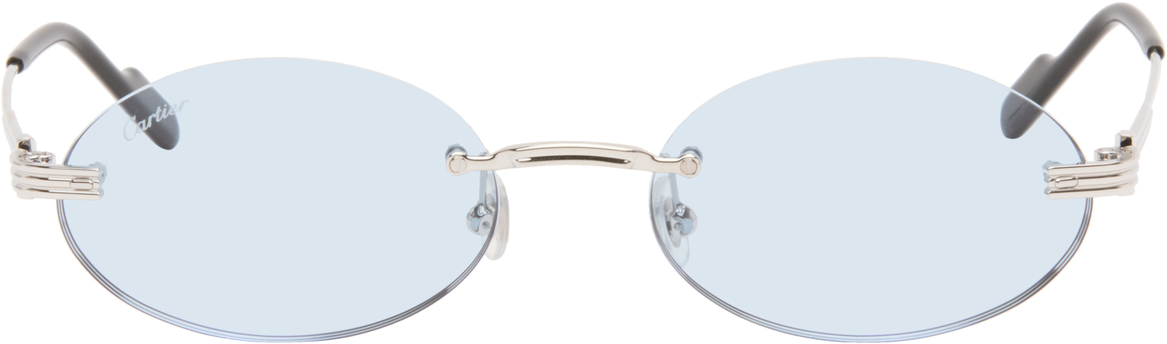 Silver 'Première de Cartier' Sunglasses by CARTIER
