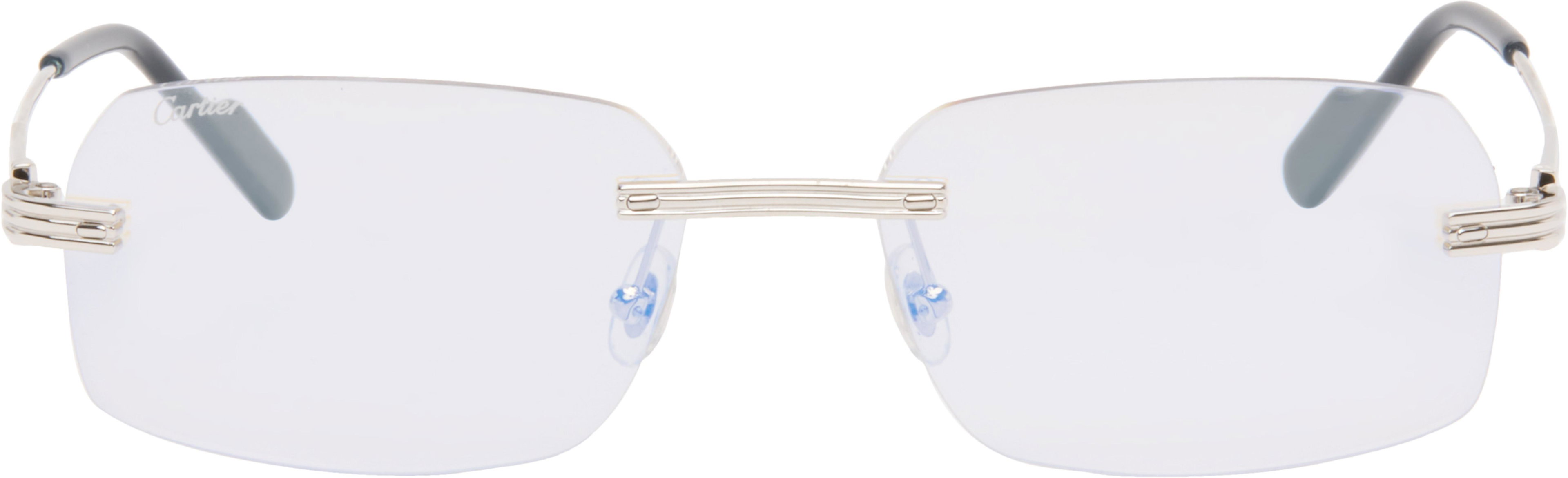 Silver 'Première de Cartier' Sunglasses by CARTIER