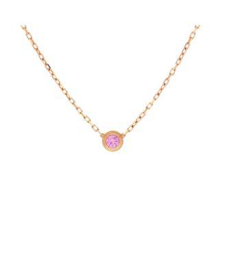 Small Cartier D'Amour Pendant Necklace 18K Rose Gold with Pink Sapphire by  CARTIER