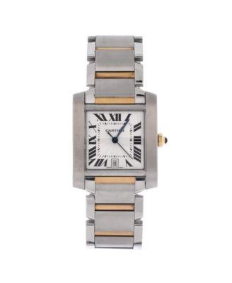 Tank Francaise Automatic Watch in Stainless Steel and Gold 28mm by  CARTIER