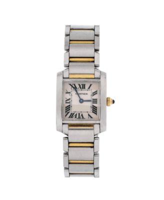 Tank Francaise Quartz Watch in Stainless Steel and Gold 20mm by  CARTIER