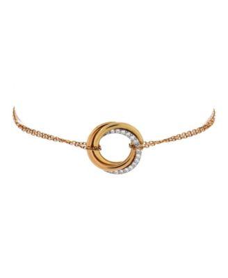 Trinity Chain Bracelet 18K Tricolor Gold and Diamonds by  CARTIER