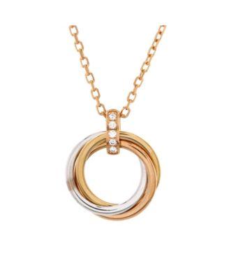 Trinity Pendant Necklace 18K Tricolor Gold and Diamonds by CARTIER Trinity Pendant Necklace 18K Tricolor Gold and Diamonds by CARTIER
