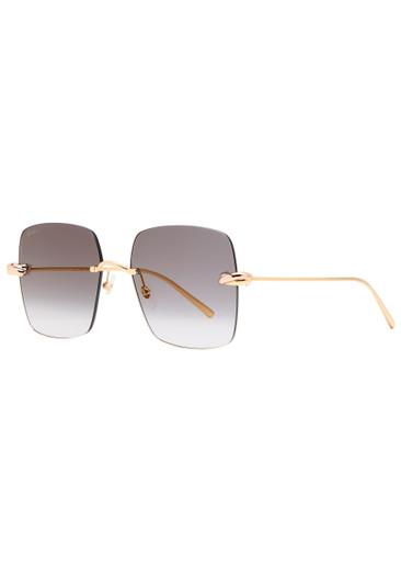Trinity rimless square-frame sunglasses by CARTIER