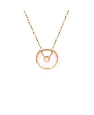 XS Amulette de Cartier Pendant Necklace 18K Gold with Mother of Pearl and Diamond by  CARTIER