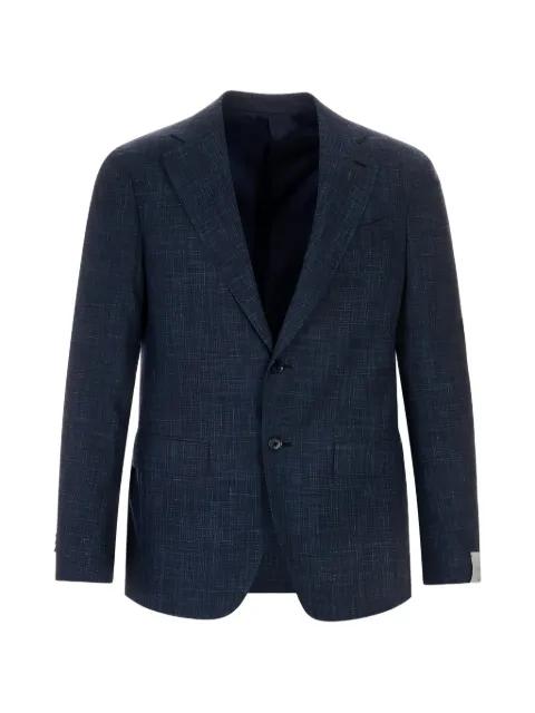 Aida cross-hatch single-breasted blazer by CARUSO