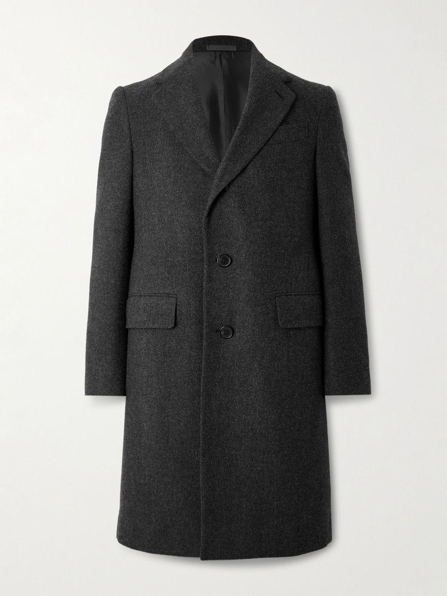 Brushed Wool-Blend Overcoat by CARUSO