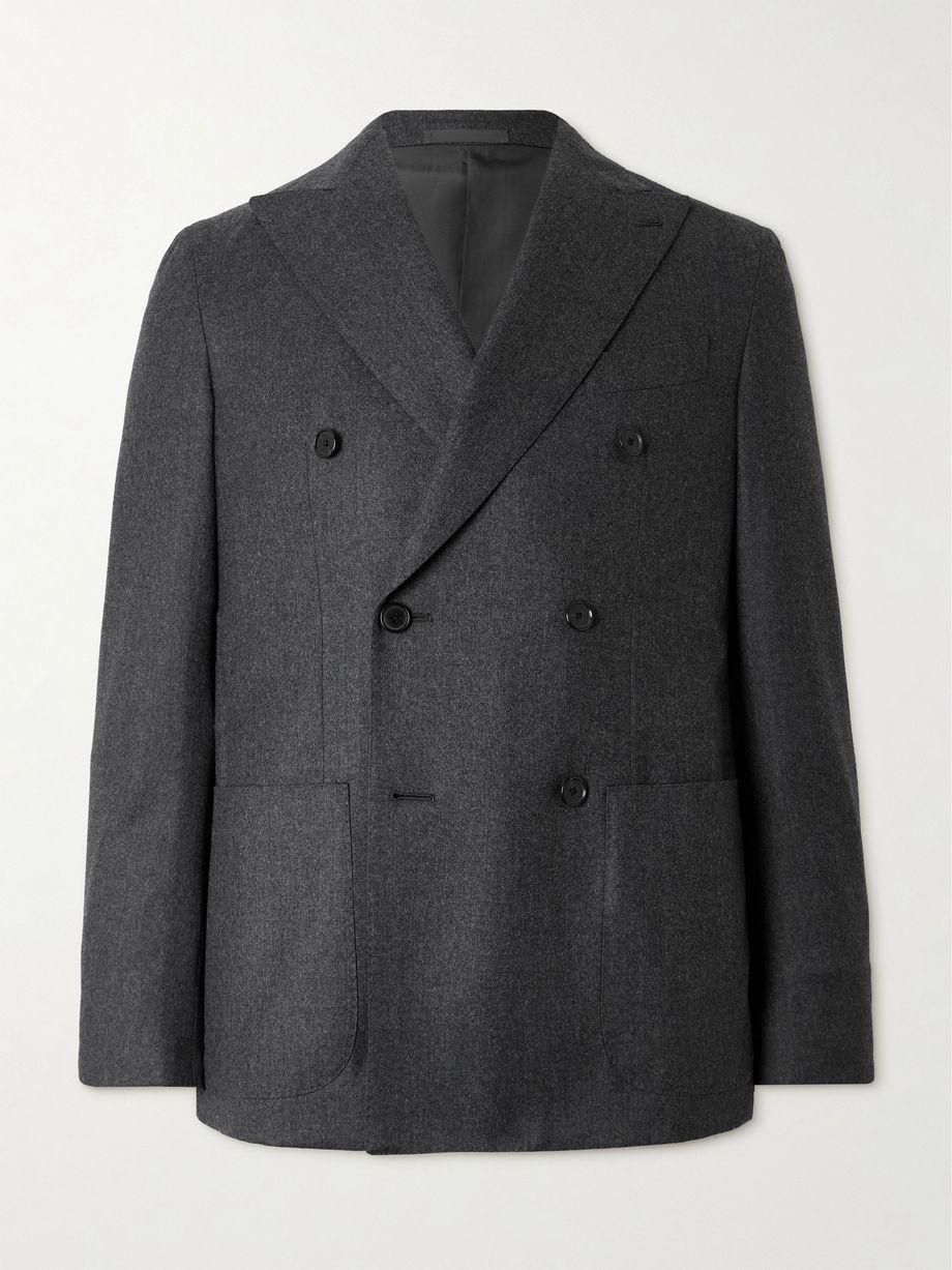 Double-Breasted Wool Blazer by CARUSO