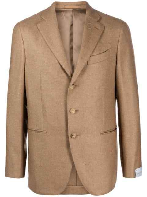 single-breasted wool-cashmere blazer by CARUSO
