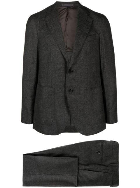 single-breasted wool suit by CARUSO