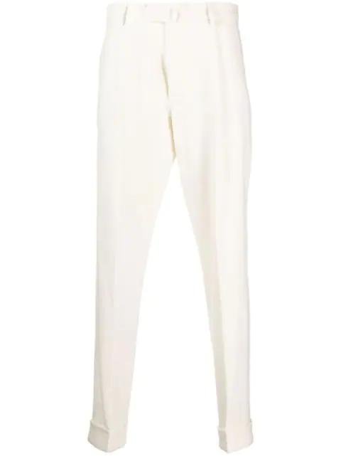 tapered linen-wool trousers by CARUSO