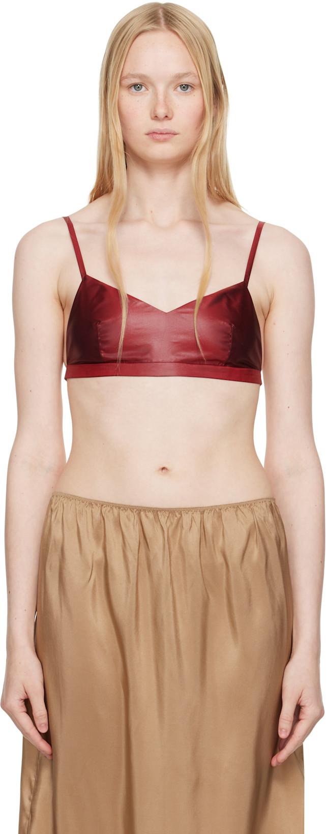 Burgundy Silk Bra by CARVEN