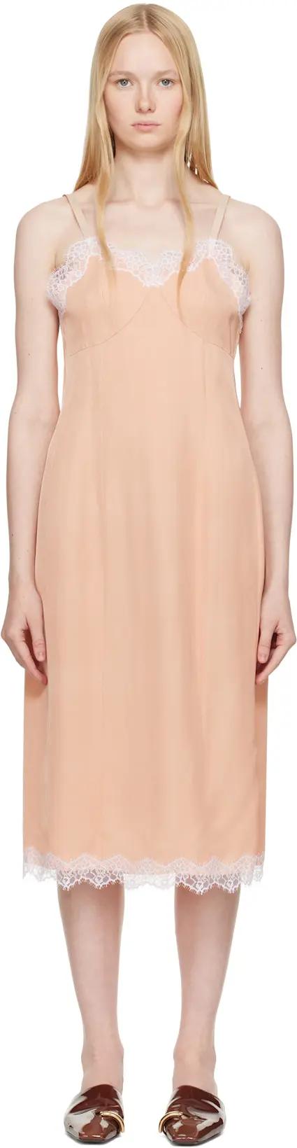 Pink Lingerie Midi Dress by CARVEN