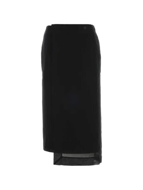 asymmetric wrap midi skirt by CARVEN