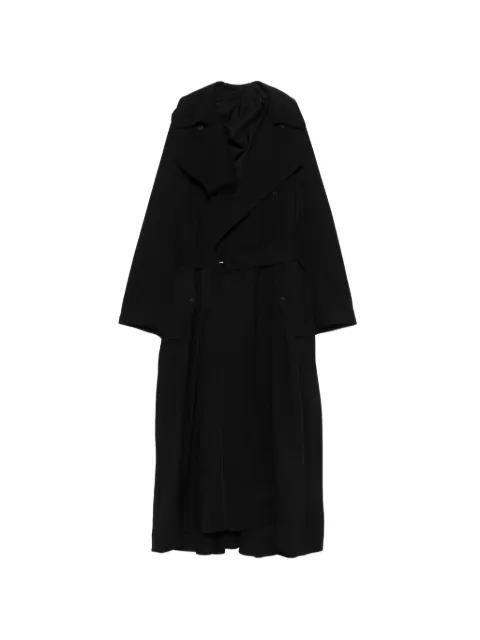 double-breasted belted coat by CARVEN