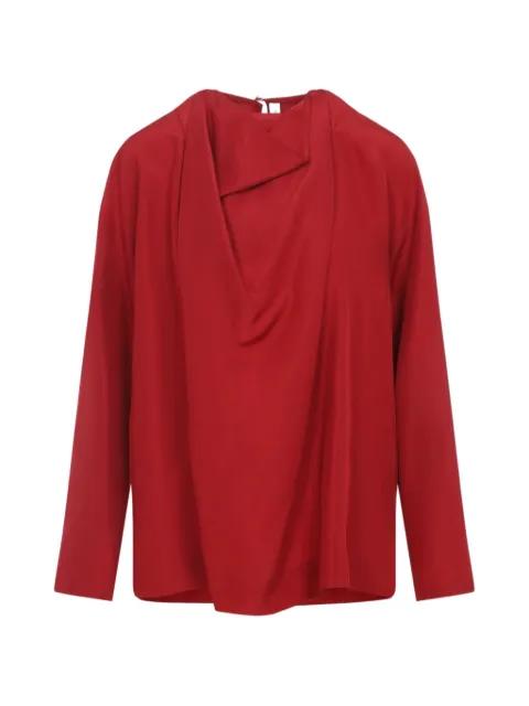draped v-neck blouse by CARVEN