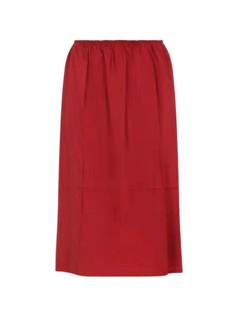 gathered-waist midi skirt by CARVEN