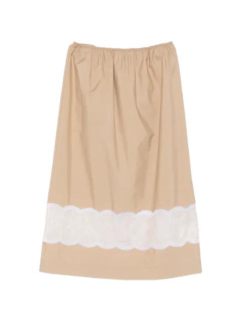 lace-trim midi skirt by CARVEN
