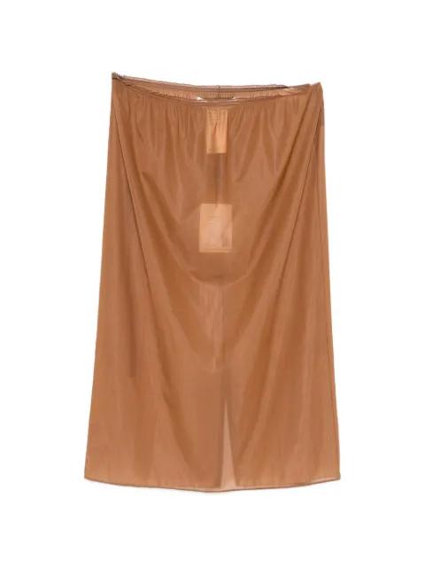 sheer elasticated-waist midi skirt by CARVEN