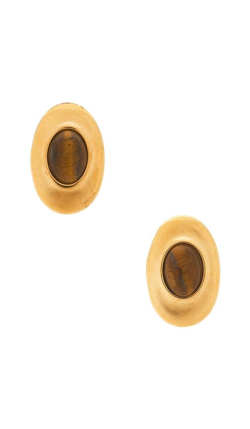 Casa Clara Caper Earrings in Brown by CASA CLARA