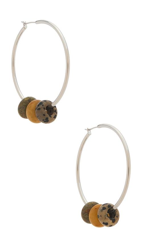 Casa Clara J'adore Hoop Earrings in Tan by CASA CLARA