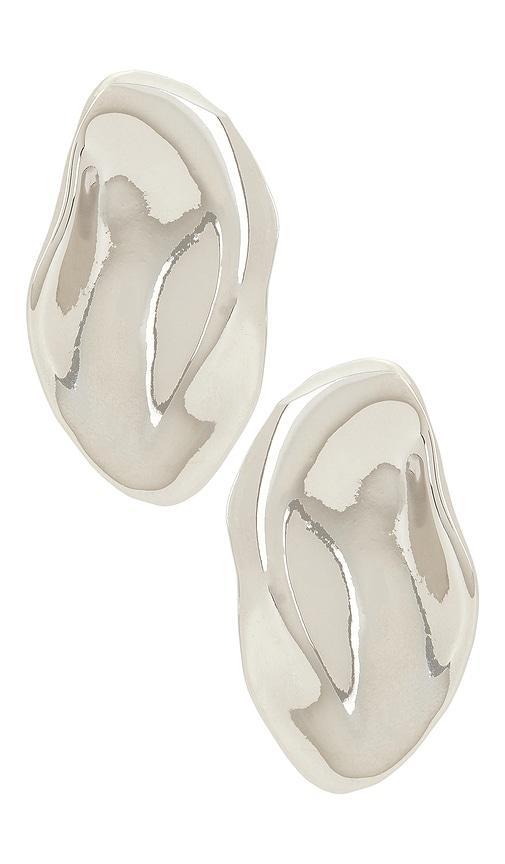 Casa Clara Mahina Earrings in Metallic Silver by CASA CLARA