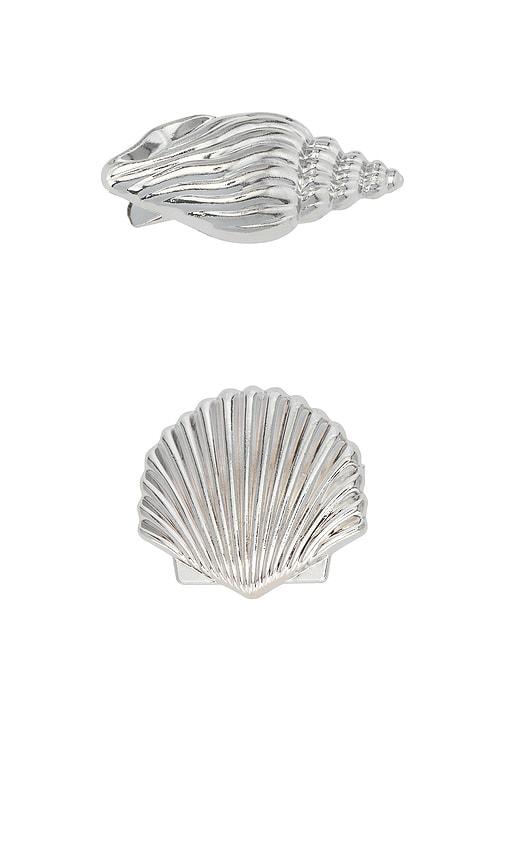 Casa Clara Seaside Clip Set in Metallic Silver by CASA CLARA