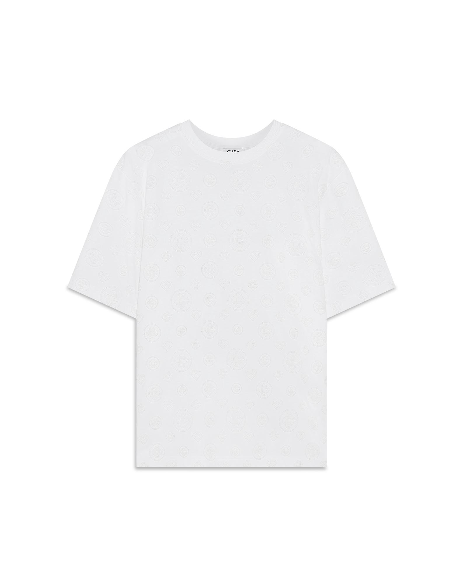 Applique Monogram Oversized Short Sleeve T-Shirt by CASABLANCA Applique Monogram Oversized Short Sleeve T-Shirt by CASABLANCA