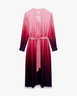 Aubergine Gradient Collarless Silk Shirt Dress by CASABLANCA Aubergine Gradient Collarless Silk Shirt Dress by CASABLANCA