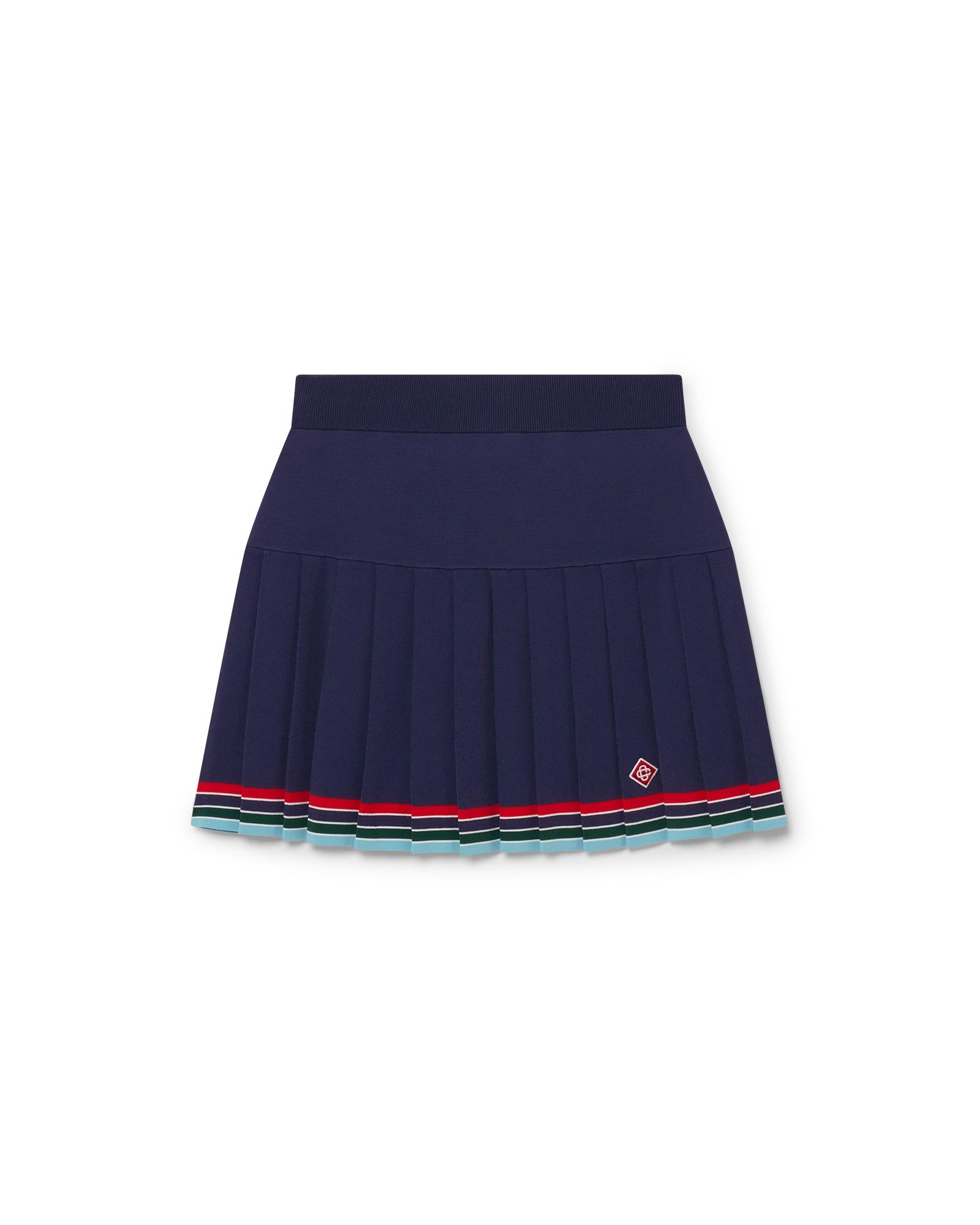 Baseball Pleated Skirt by CASABLANCA