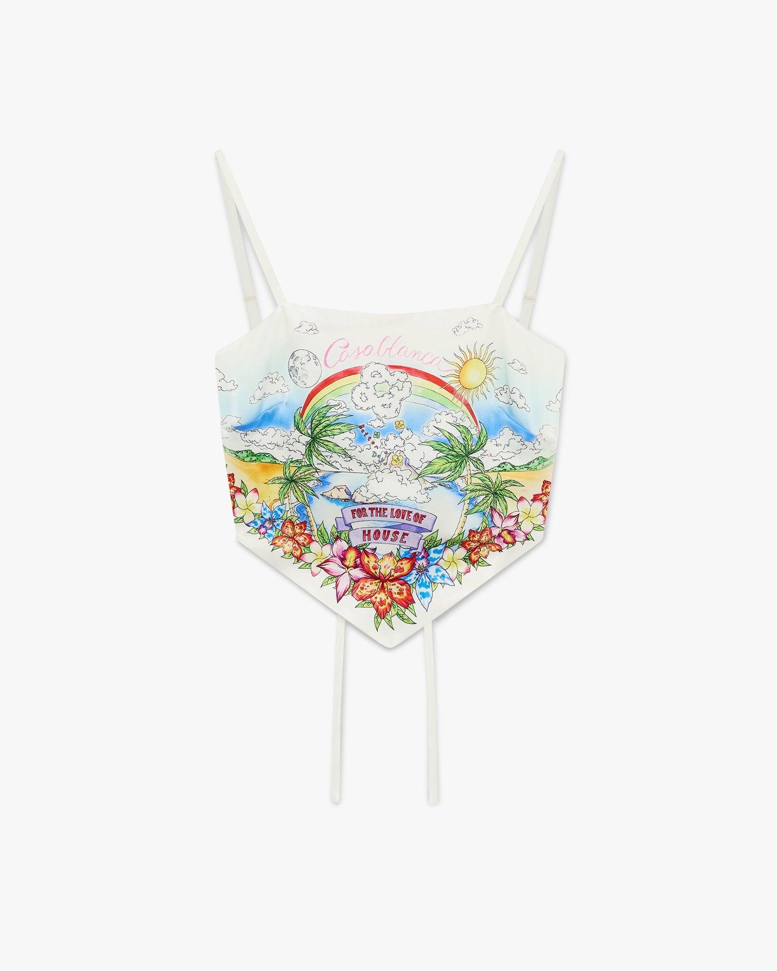 Better Days Silk Satin Scarf Top by CASABLANCA