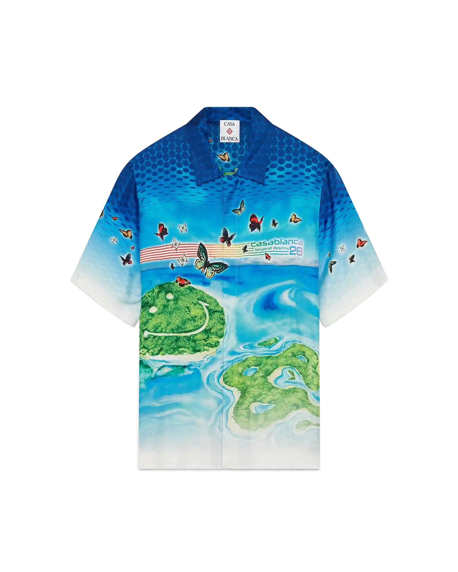 Beyond Destiny Short Sleeve Silk Shirt by CASABLANCA