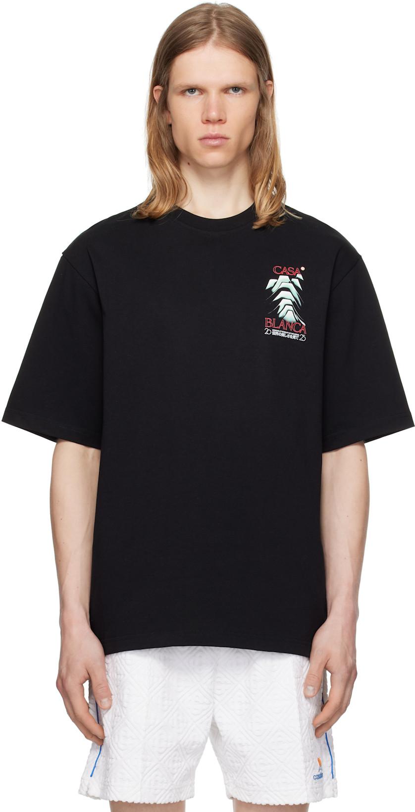 Black Frosty Mountain T-shirt by CASABLANCA