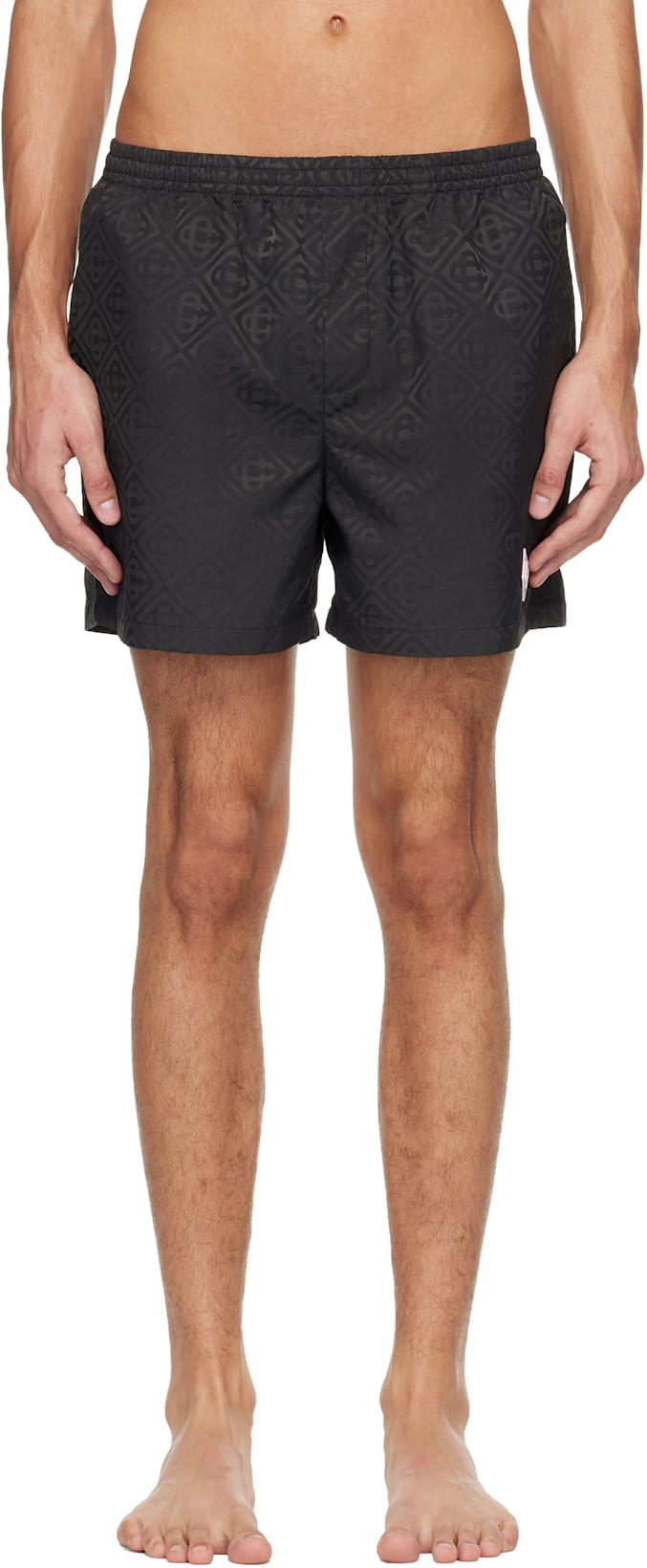 Black Jacquard Swim Shorts by CASABLANCA