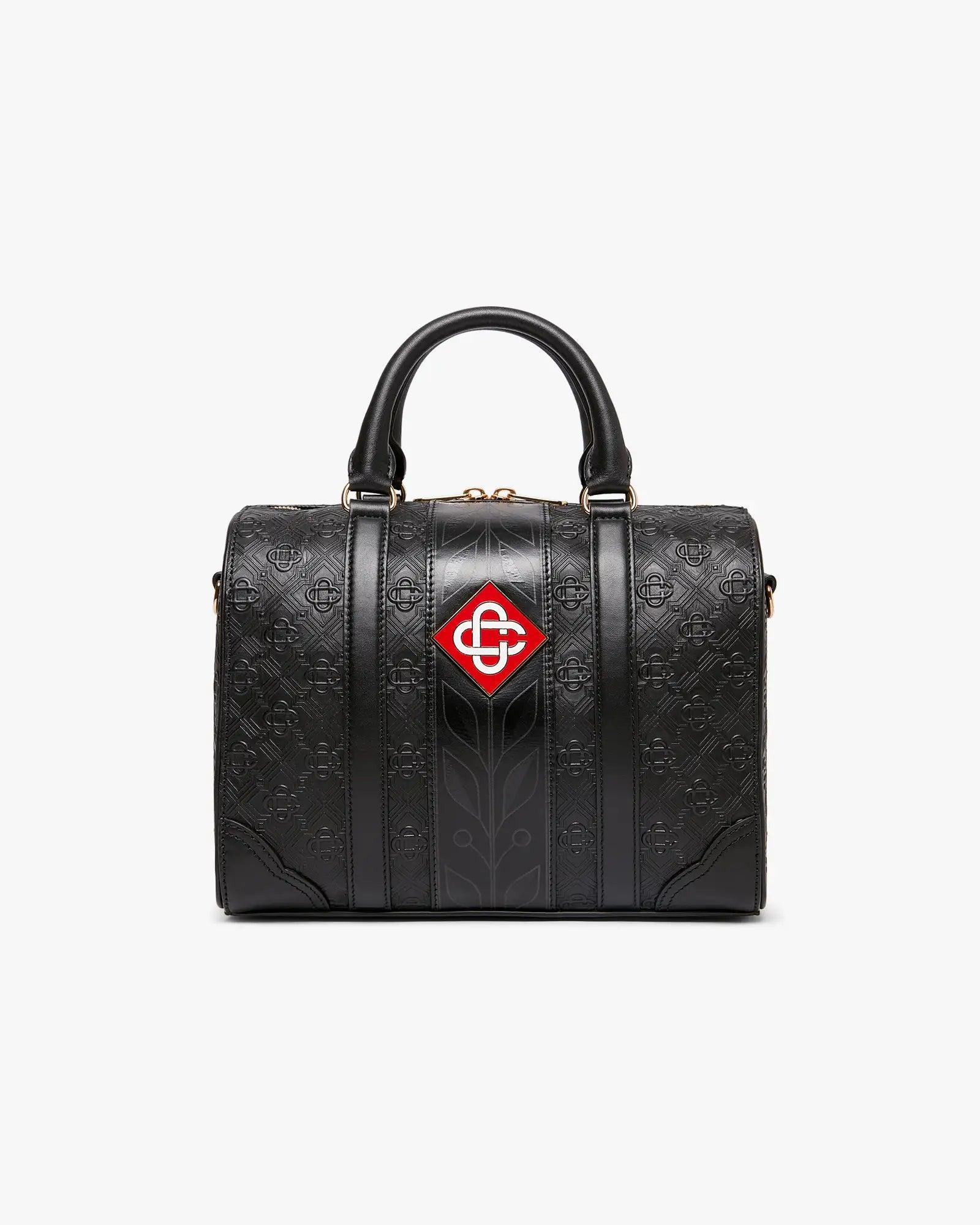 Black Mini Monogram Weekender Bag by CASABLANCA