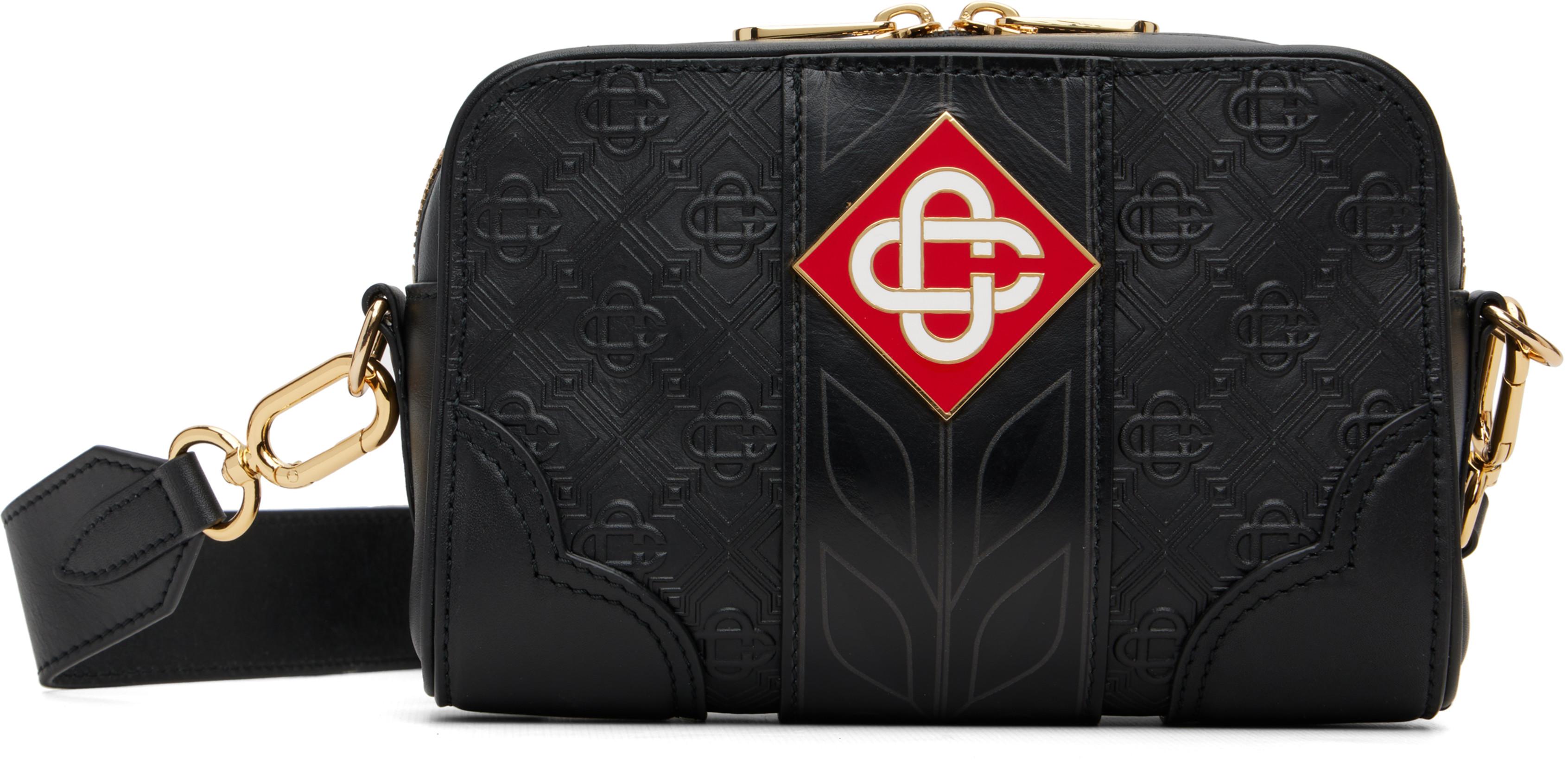 Black Monogram Crossbody Bag by CASABLANCA