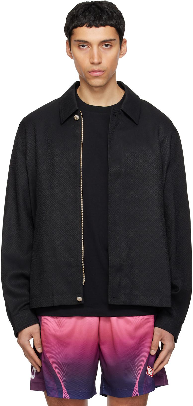 Black Monogram Sports Jacket by CASABLANCA