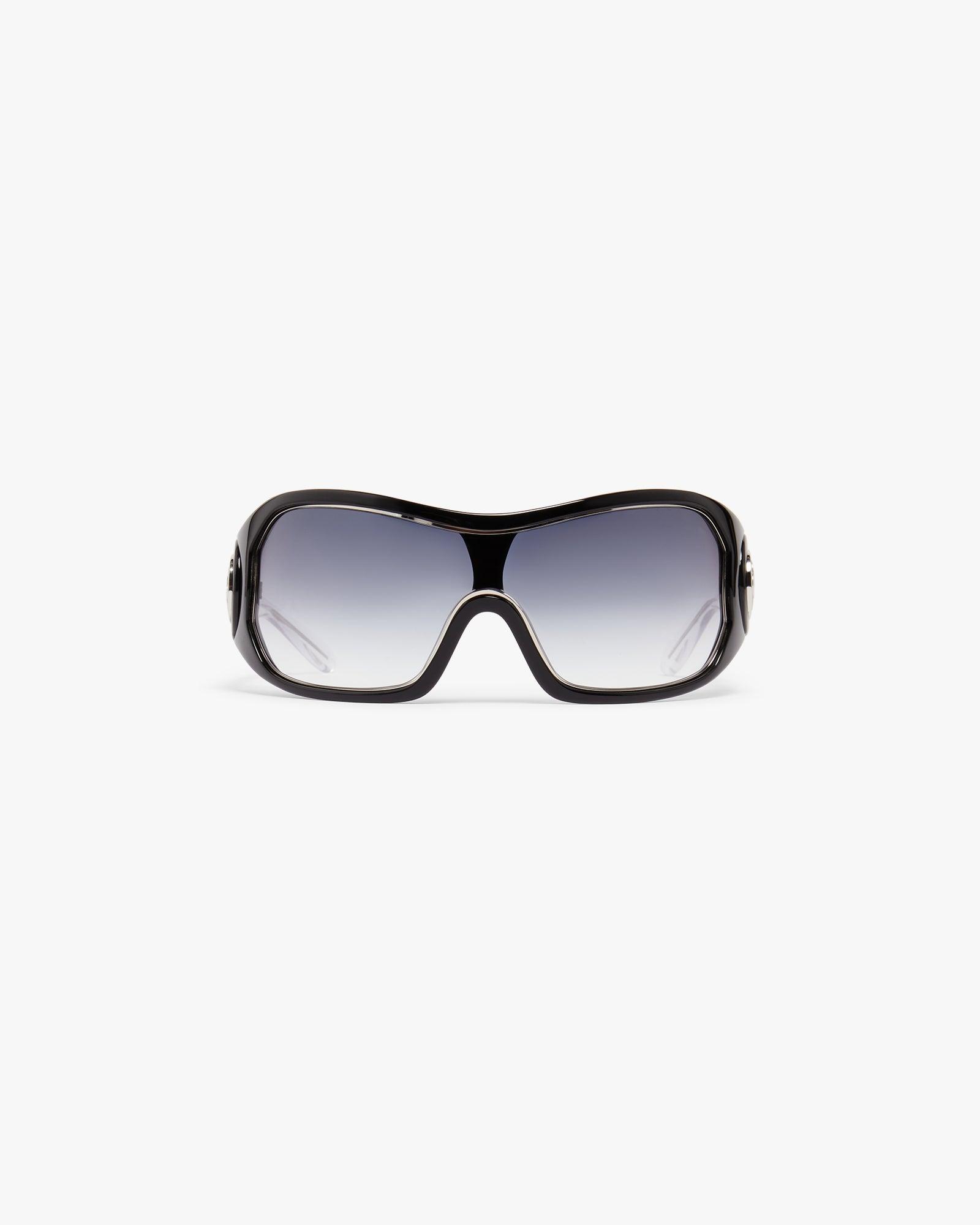 Black Outline Shield Sunglasses by CASABLANCA