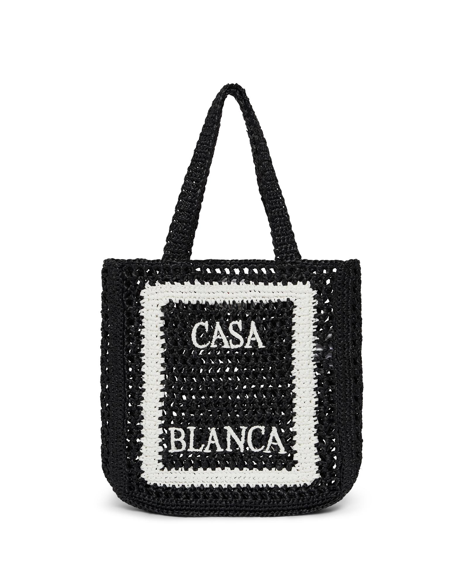 Black Raffia Tote by CASABLANCA