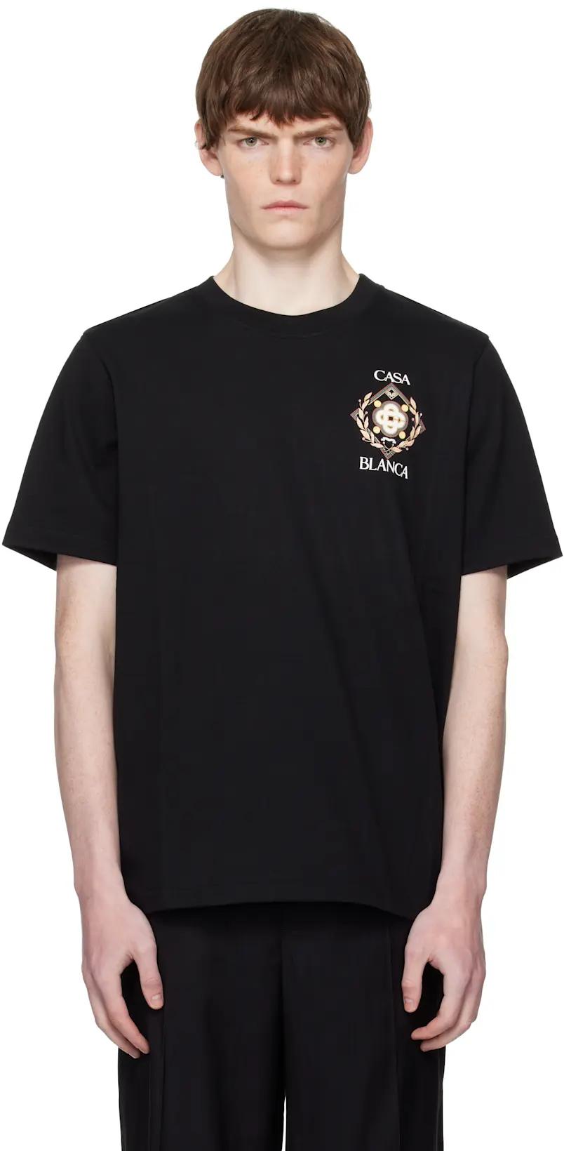 Black Tennis Club Icon Short-Sleeve T-Shirt by CASABLANCA