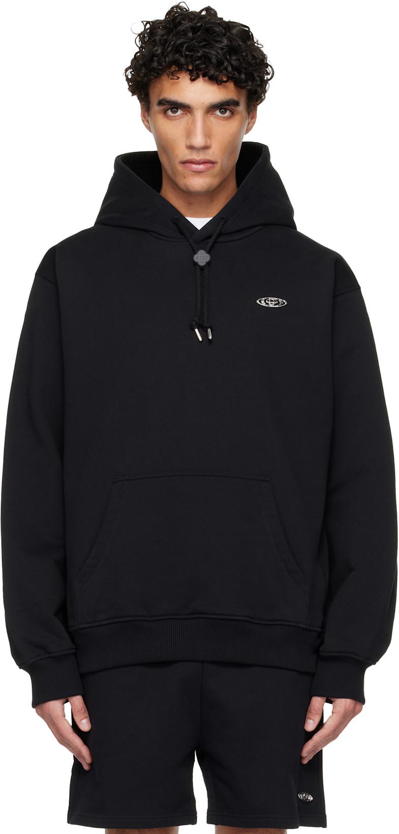 Black Warped Logo Hoodie by CASABLANCA